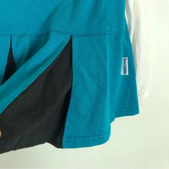 Vintage Mighty Mac Sports Jacquars Blue White Turtleneck Dress Football 2 Pc - Picture 6 of 6